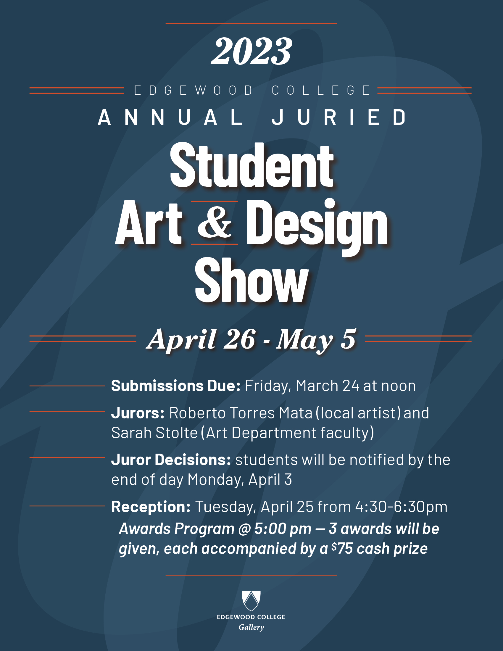 Edgewood College Student Show Flyer