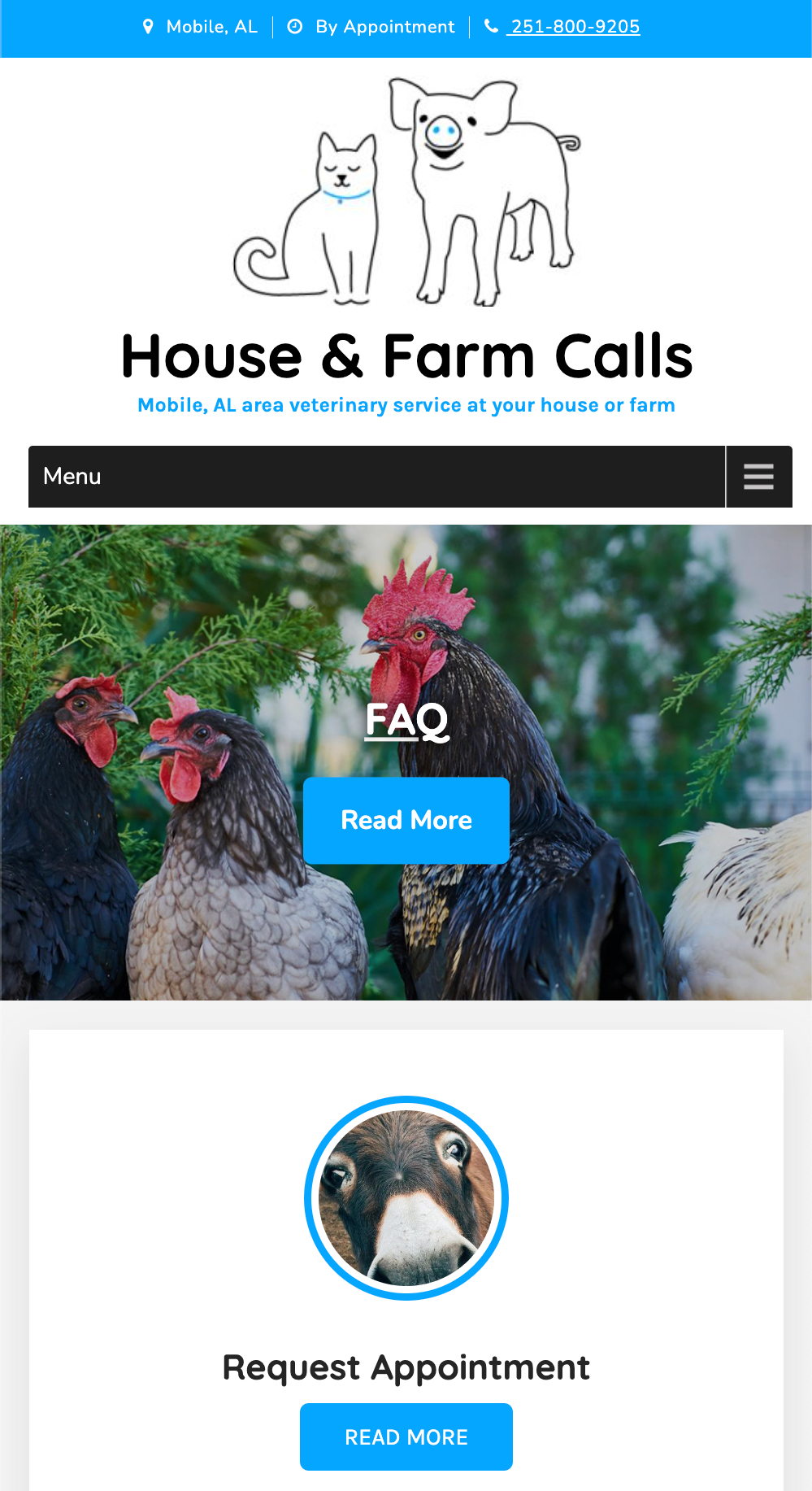 House and Farm Calls mobile website