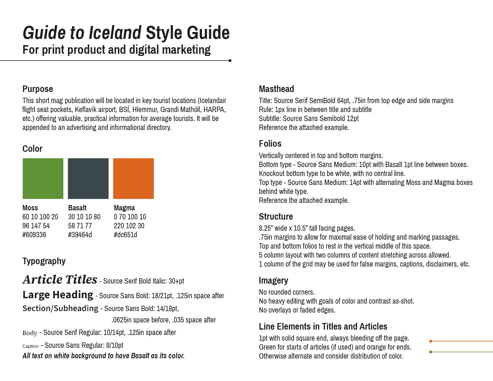 Guide to Iceland Style Guide Exerpt