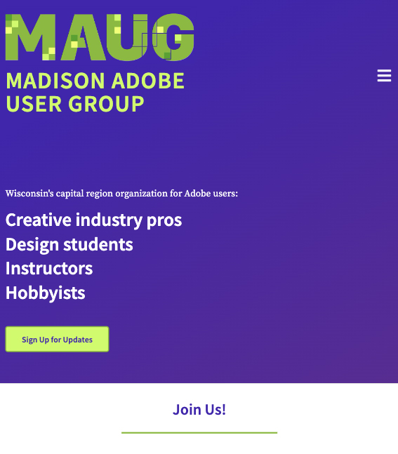 Madison Adobe User Group website