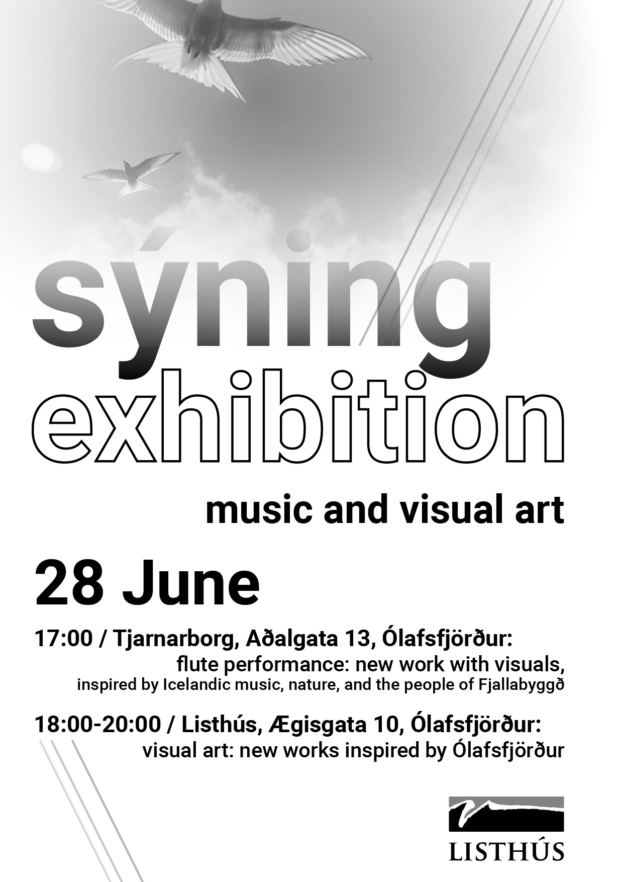 Listhus Residency Exhibition Flyer